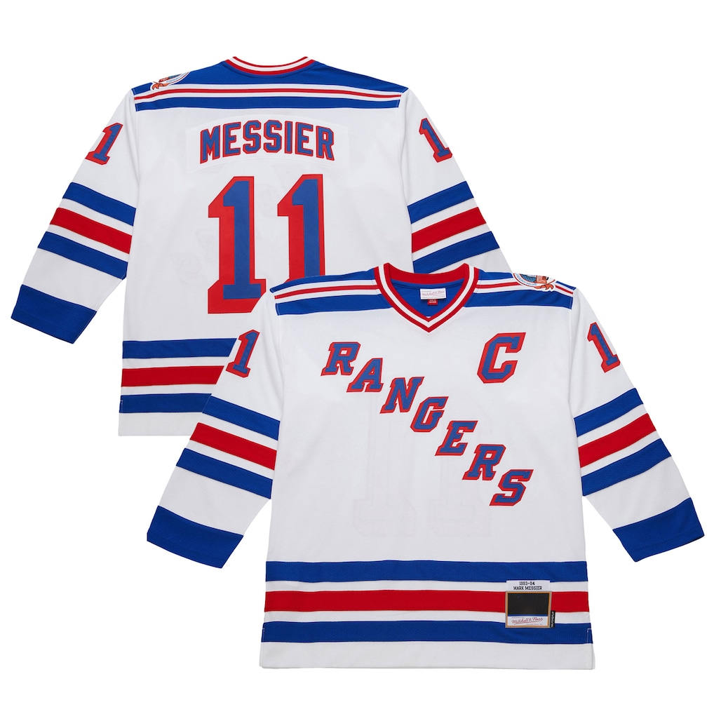 Jdoa NY.Rangers #11 Mark Messier White 1993-94 Power Play Jerseys
