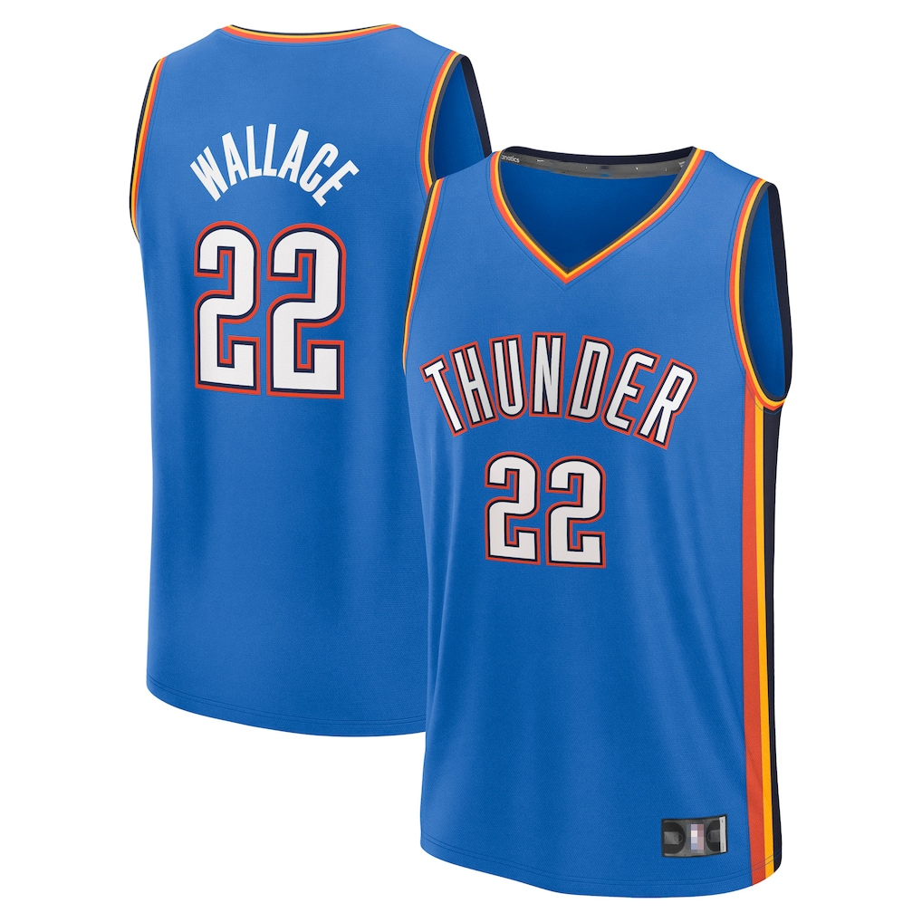 Jdoa OC.Thunder #22 Cason Wallace Blue Fast Break Replica Player Stitched Jerseys - Icon Edition
