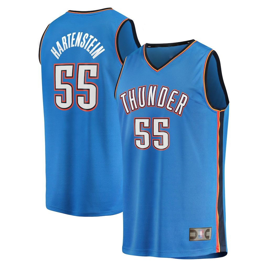 Jdoa OC.Thunder #55 Isaiah Hartenstein Blue Fast Break Replica Player Stitched Jerseys - Icon Edition