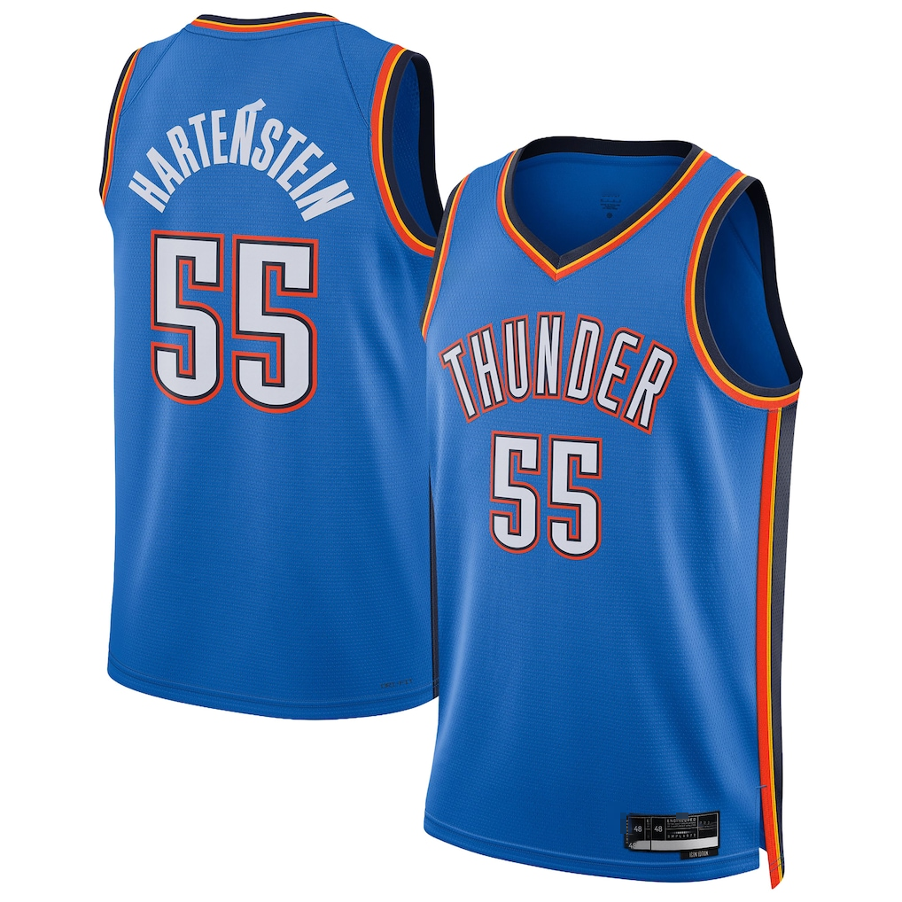 Jdoa OC.Thunder #55 Isaiah Hartenstein Blue Swingman Stitched Jerseys - Icon Edition