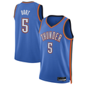 Jdoa OC.Thunder #5 Luguentz Dort Blue Swingman Player Stitched Jerseys - Icon Edition