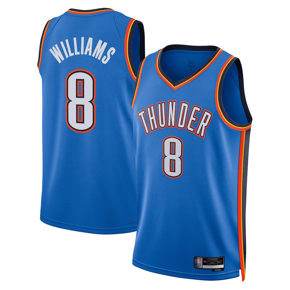 Jdoa OC.Thunder #8 Jared McCain Blue Swingman Stitched Jerseys - Icon Edition
