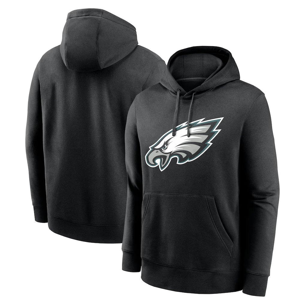 Jdoa P.Eagles Black LOGO Pullover Hoodies Home Game Stitched Jerseys