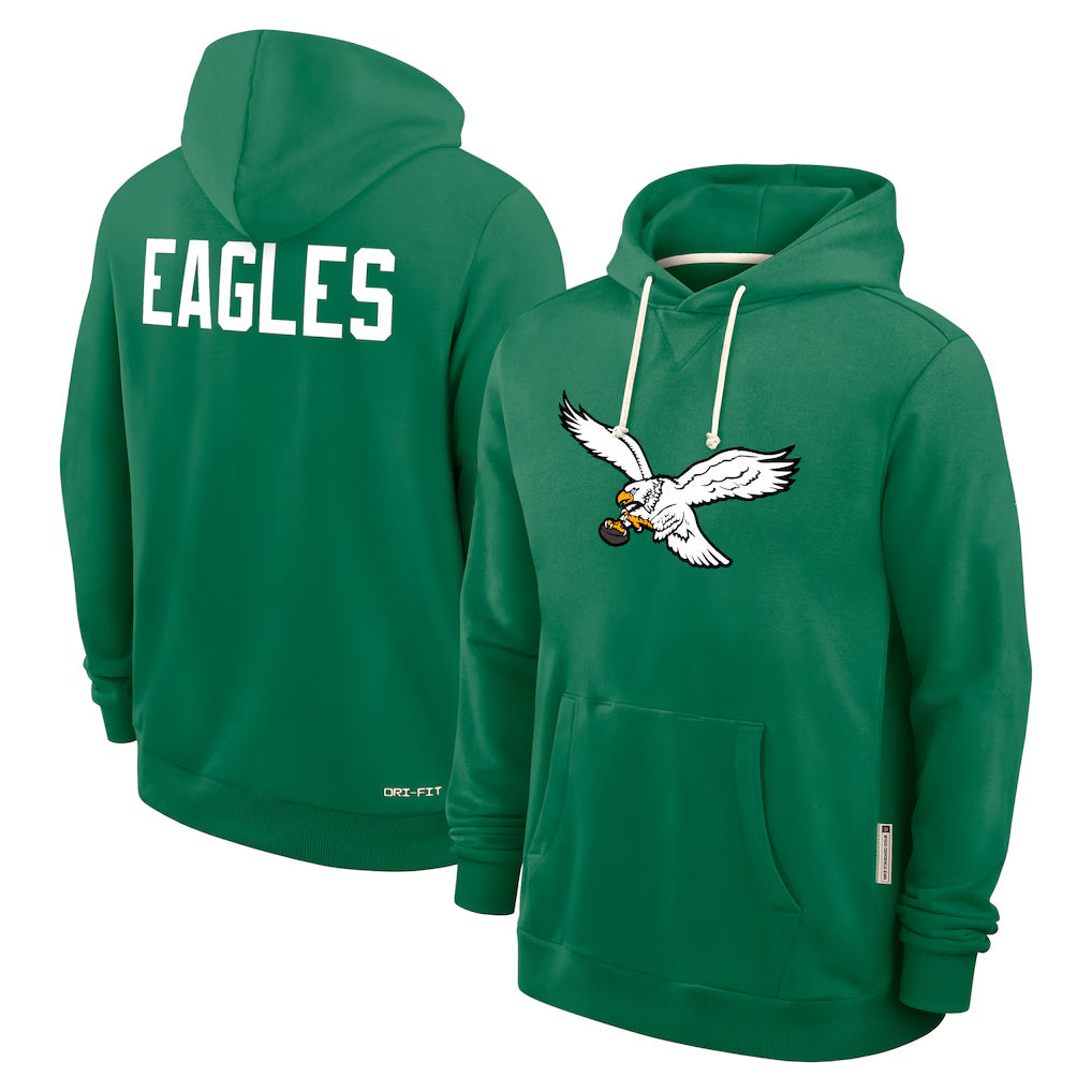 Jdoa P.Eagles Green Pullover Hoodies Home Game Blank Player Stitched Jerseys