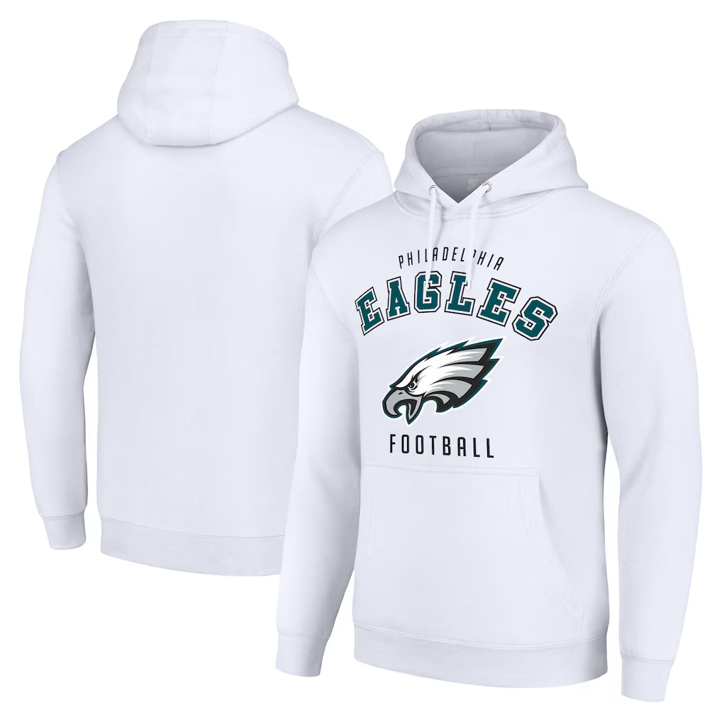 Jdoa P.Eagles White Pullover Hoodies Home Game Blank Player Stitched Jerseys