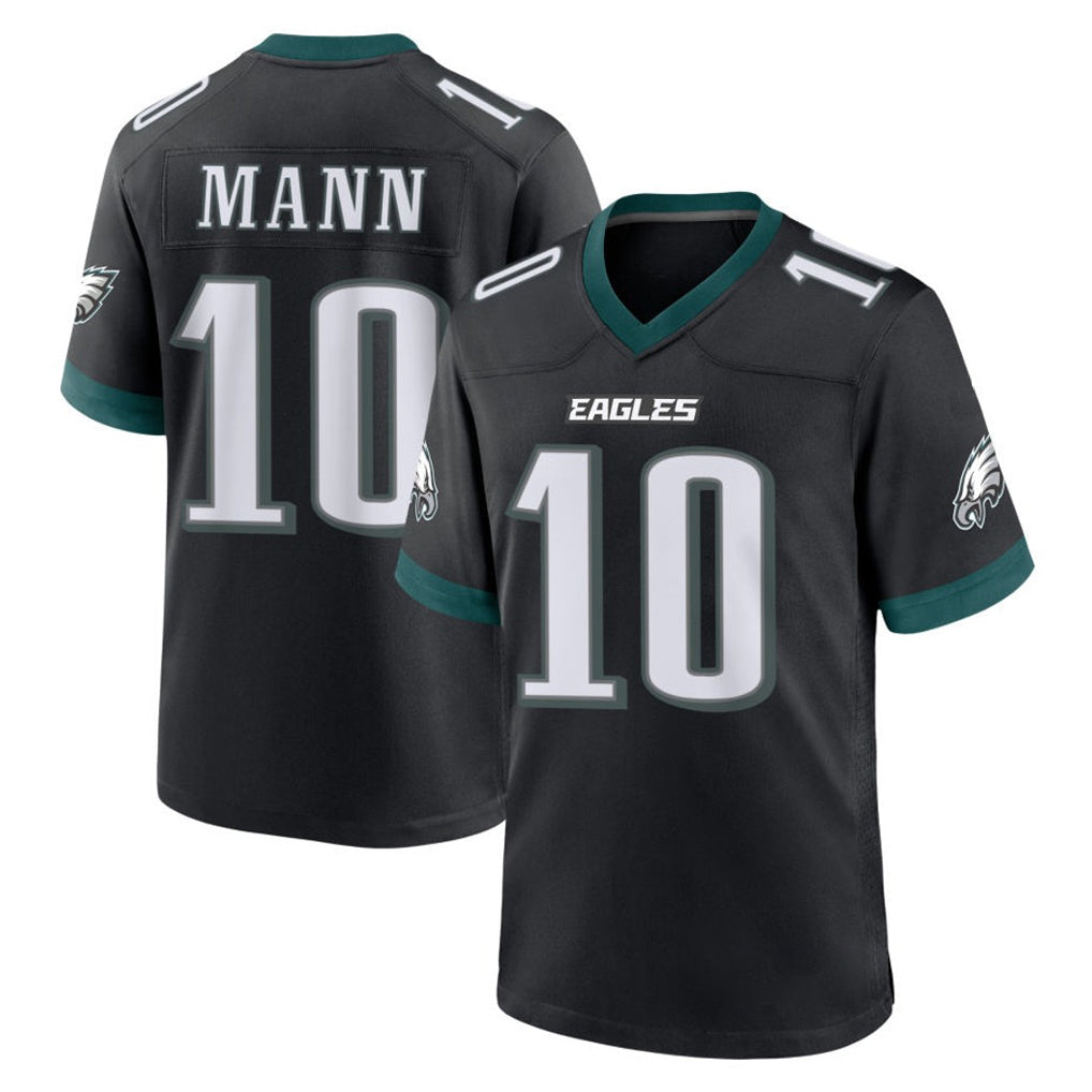 Jdoa P.Eagles #10 Braden Mann Player Black Game Home Stitched Jerseys