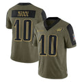 Jdoa P.Eagles #10 Braden Mann Player Olive Salute To Service Limited Game Stitched Jerseys