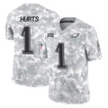 Jdoa P.Eagles #1 Jalen Hurts Player Arctic Camo Salute to Service Limited Game Stitched Jerseys