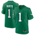 Jdoa P.Eagles #1 Jalen Hurts Player Kelly Green Game Stitched Jerseys