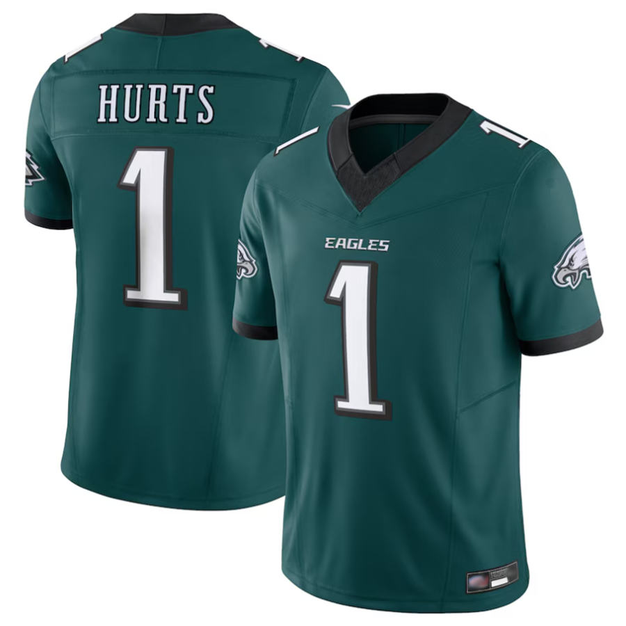 Jdoa P.Eagles #1 Jalen Hurts Player Midnight Green Vapor F.U.S.E. Limited Stitched Jerseys