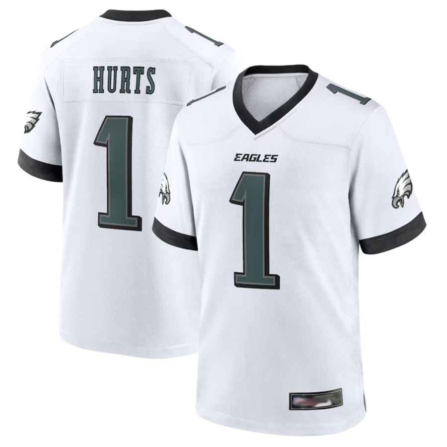 Jdoa P.Eagles #1 Jalen Hurts Player White Game Stitched Jerseys