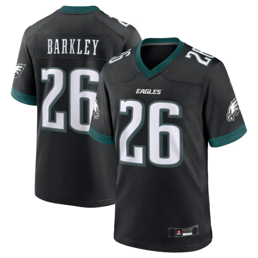 Jdoa P.Eagles #26 Saquon Barkley Black Alternate Game Stitched American Stitched Jerseys
