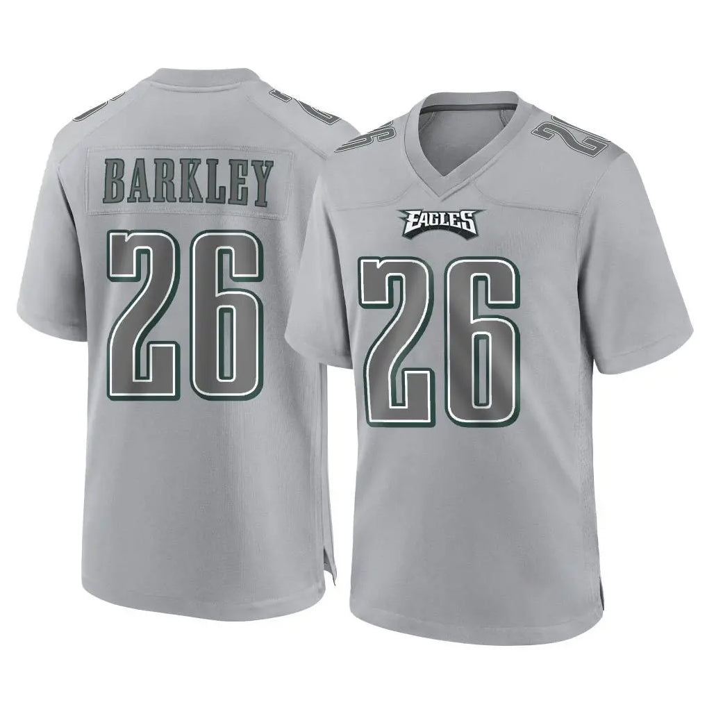 Jdoa P.Eagles #26 Saquon Barkley Player Gray Atmosphere Fashion Home Game Stitched Jerseys