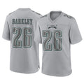Jdoa P.Eagles #26 Saquon Barkley Player Gray Atmosphere Fashion Home Game Stitched Jerseys