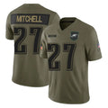 Jdoa P.Eagles #27 Quinyon Mitchell Player Olive 2025 Salute To Service Limited Stitched Jerseys