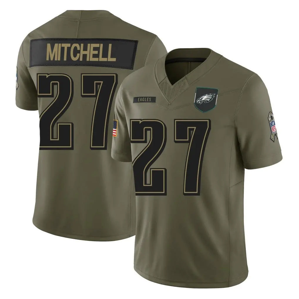Jdoa P.Eagles #27 Quinyon Mitchell Player Olive 2025 Salute To Service Limited Stitched Jerseys