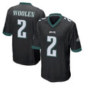 Jdoa P.Eagles #2 Riq Woolen Player Black Home Game Stitched Jerseys