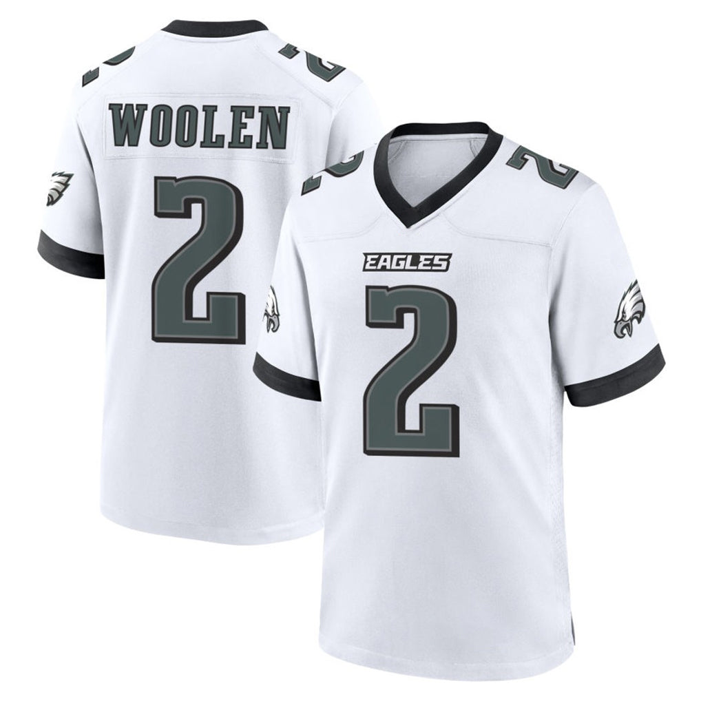 Jdoa P.Eagles #2 Riq Woolen Player White Game Home Stitched Jerseys