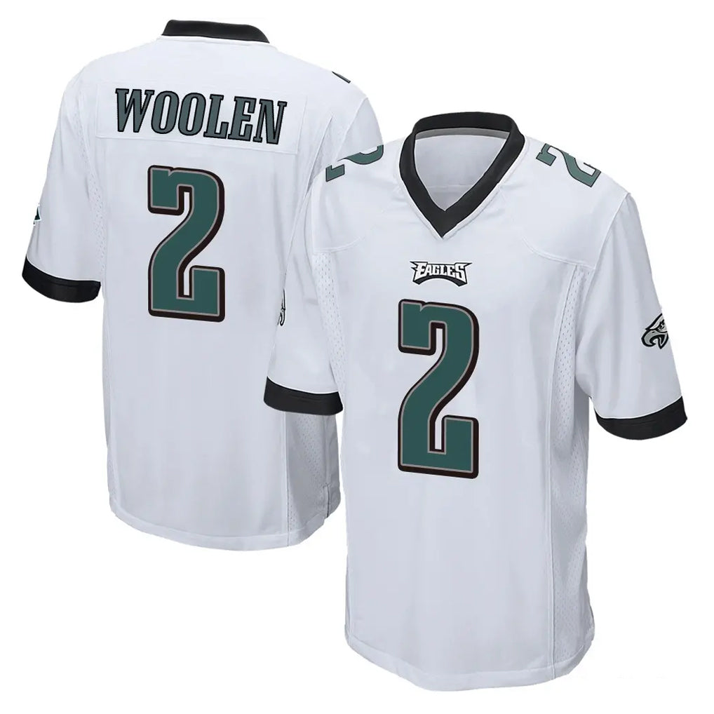 Jdoa P.Eagles #2 Riq Woolen Player White Home Game Stitched Jerseys