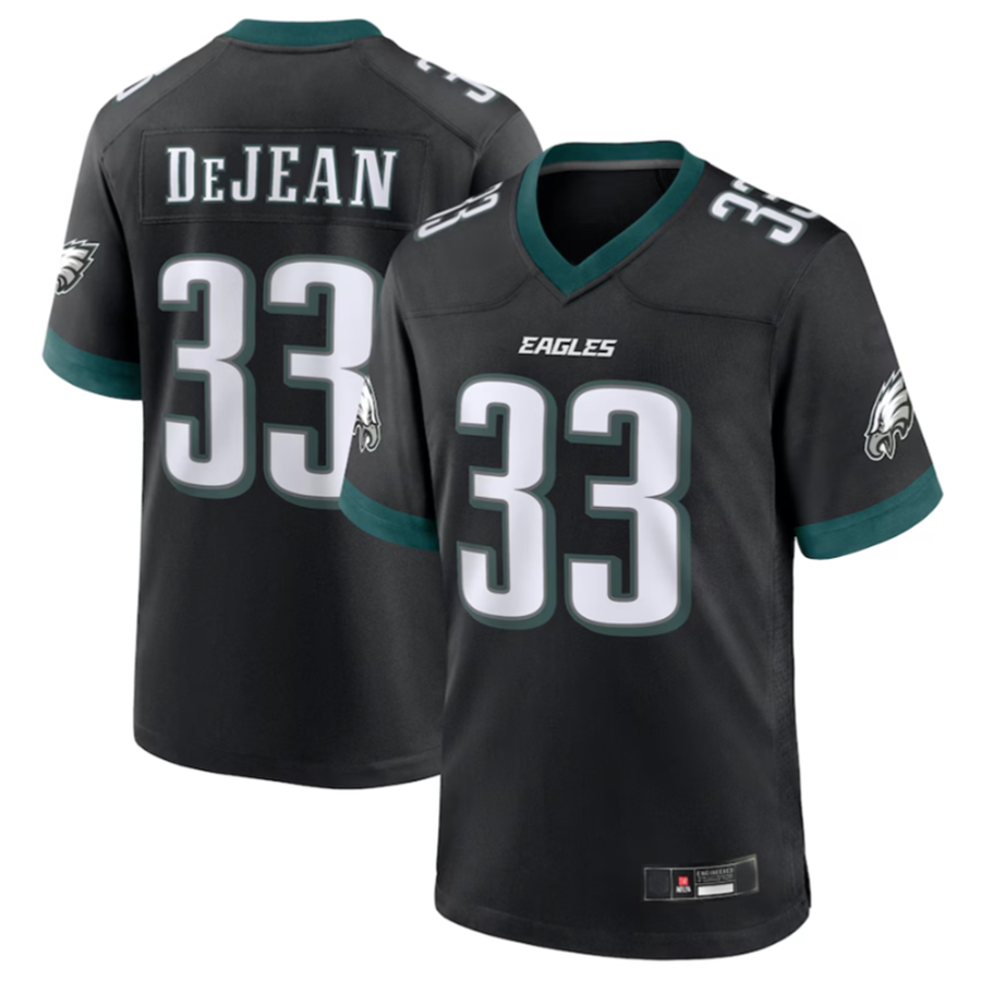 Jdoa P.Eagles #33 Cooper DeJean Black 2024 Draft Alternate Player Game Stitched American Stitched Jerseys
