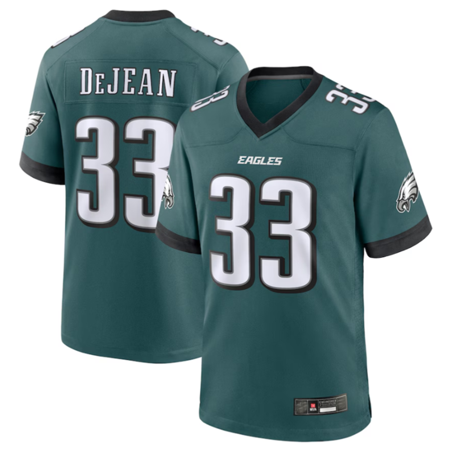Jdoa P.Eagles #33 Cooper DeJean Green 2024 Draft Alternate Player Game Stitched American Stitched Jerseys