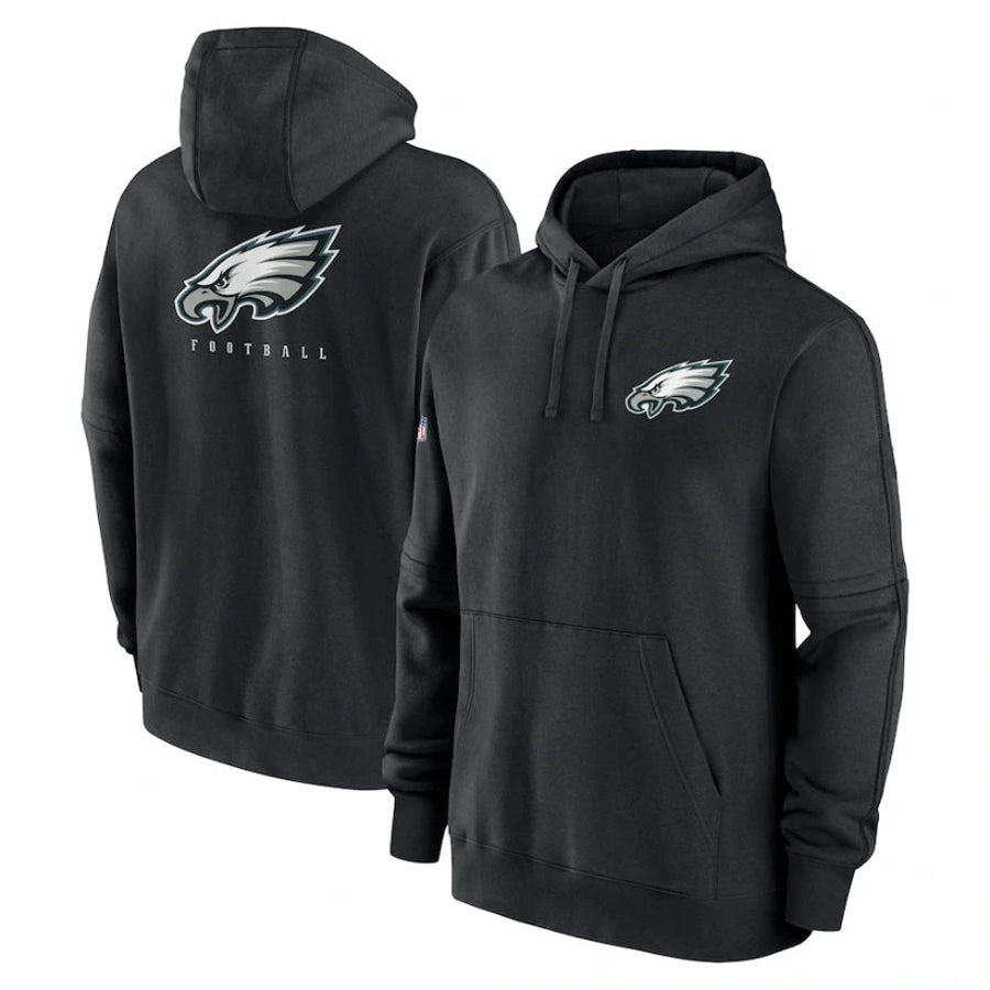 Jdoa P.Eagles Black Military Hoodie Game Stitched Jerseys
