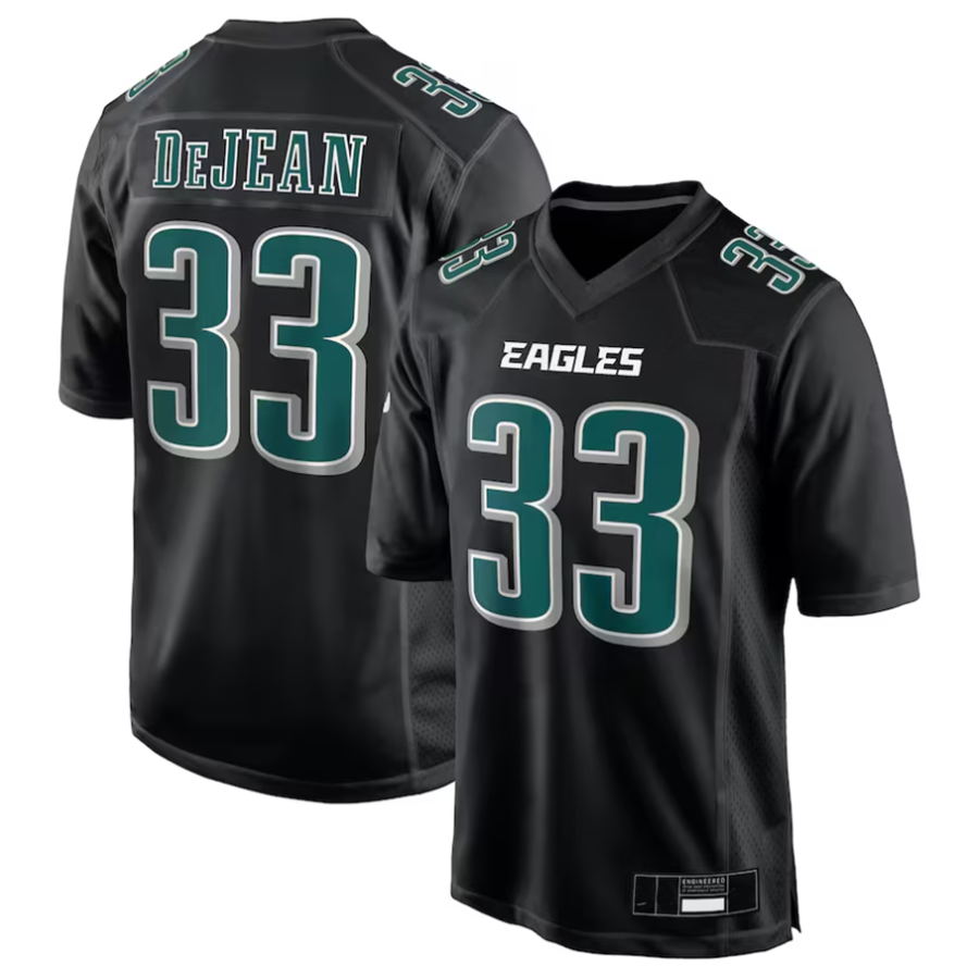 Jdoa P.Eagles #33 Cooper DeJean Player Carbon Black Super Bowl LIX Fashion Game Player Stitched Jerseys