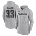 Jdoa P.Eagles #33 Cooper DeJean Player Military Hoodie Gray Salute To Service Stitched Jerseys