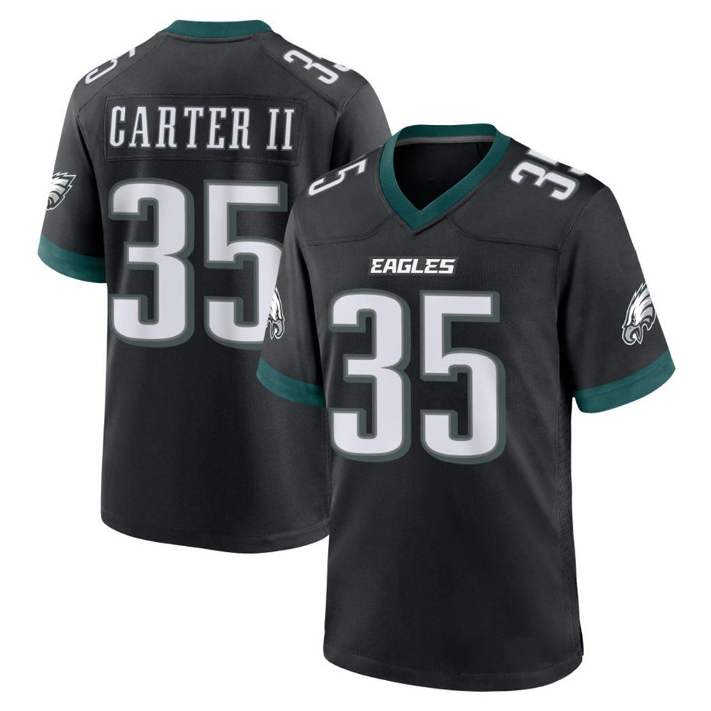 Jdoa P.Eagles #35 Michael Carter II Player Black Game Home Stitched Jerseys