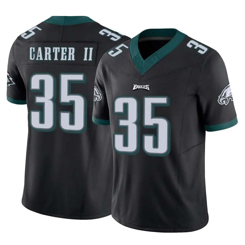 Jdoa P.Eagles #35 Michael Carter II Player Black Limited Vapor F.U.S.E. Home Game Stitched Jerseys