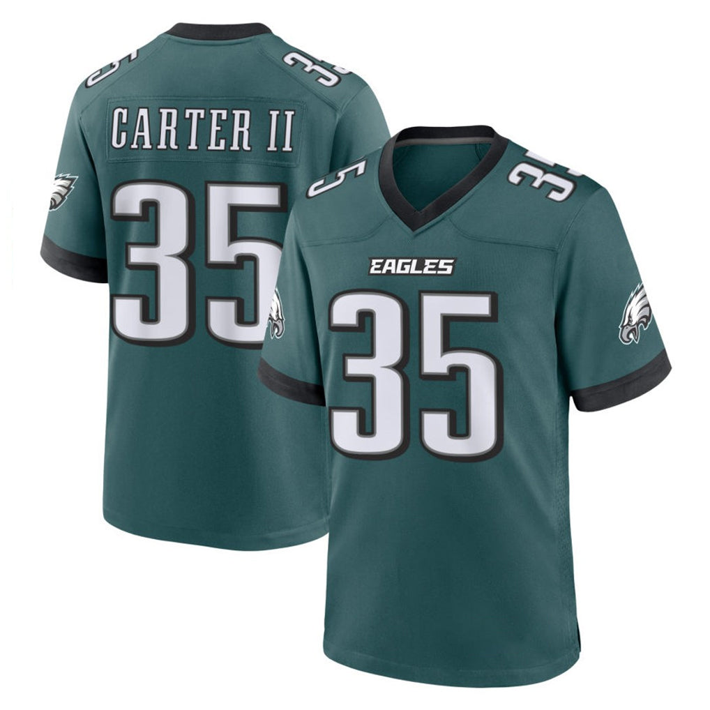 Jdoa P.Eagles #35 Michael Carter II Player Green Home Game Stitched Jerseys