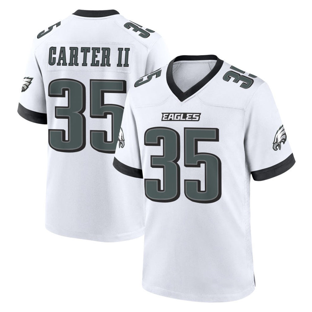 Jdoa P.Eagles #35 Michael Carter II Player White Game Home Stitched Jerseys