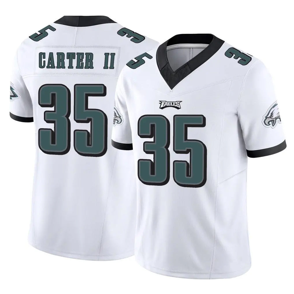 Jdoa P.Eagles #35 Michael Carter II Player White Limited Vapor F.U.S.E. Home Game Stitched Jerseys