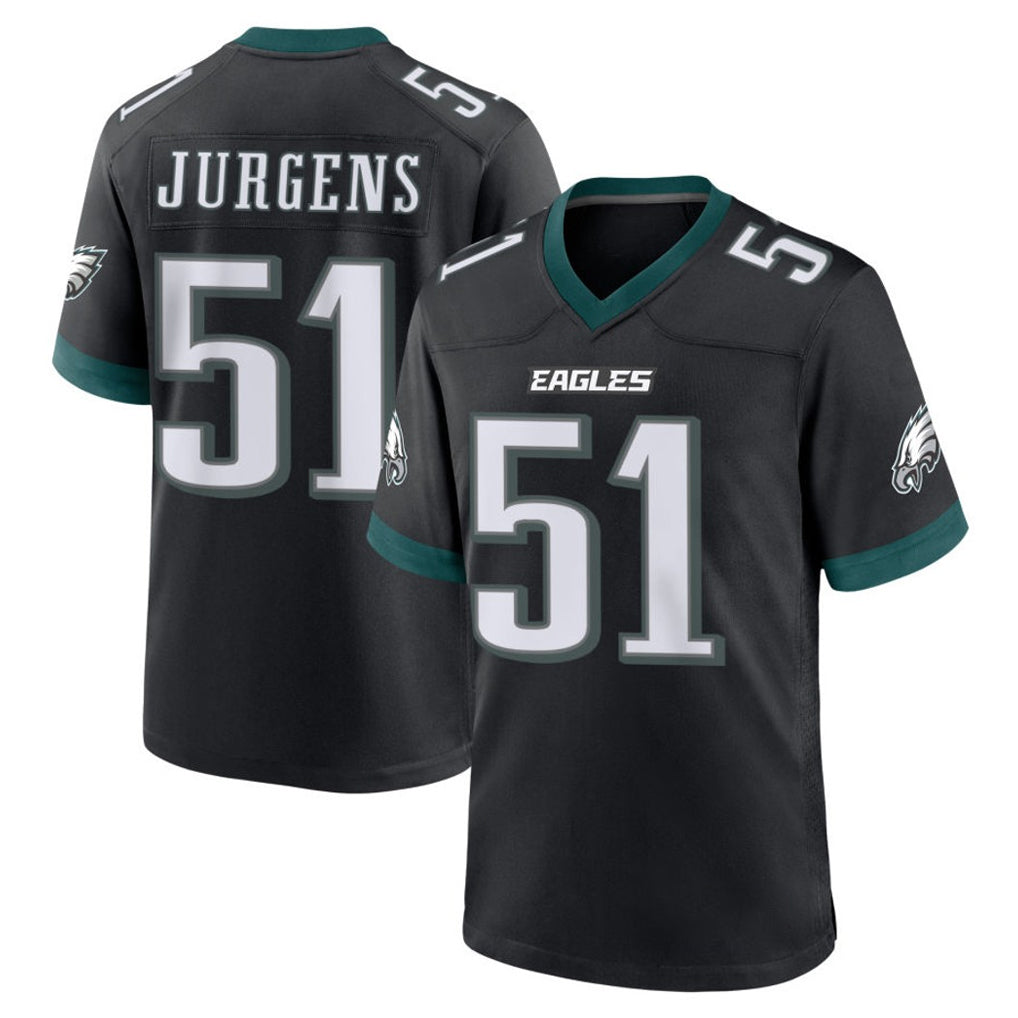 Jdoa P.Eagles #51 Cam Jurgens Player Black Game Home Stitched Jerseys