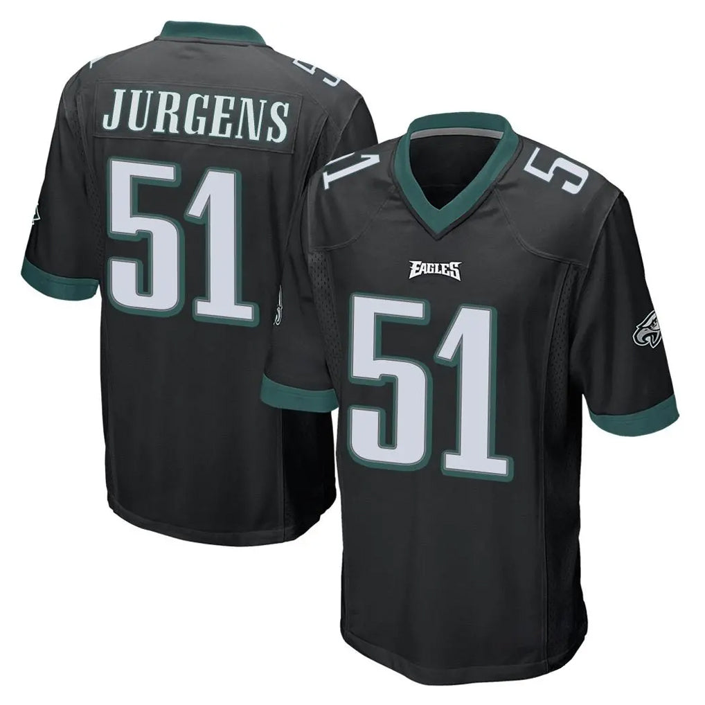 Jdoa P.Eagles #51 Cam Jurgens Player Black Home Game Stitched Jerseys