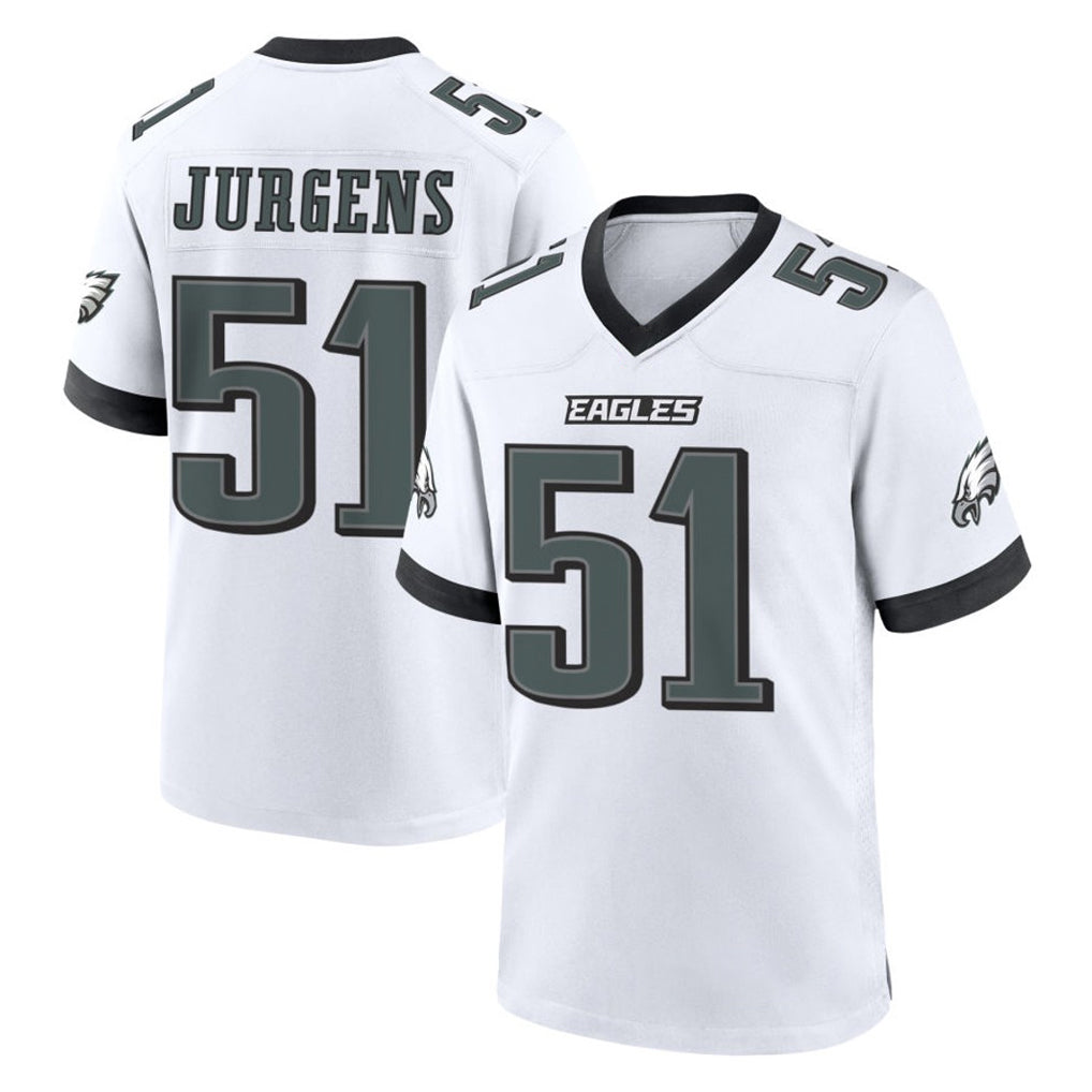 Jdoa P.Eagles #51 Cam Jurgens Player White Game Home Stitched Jerseys