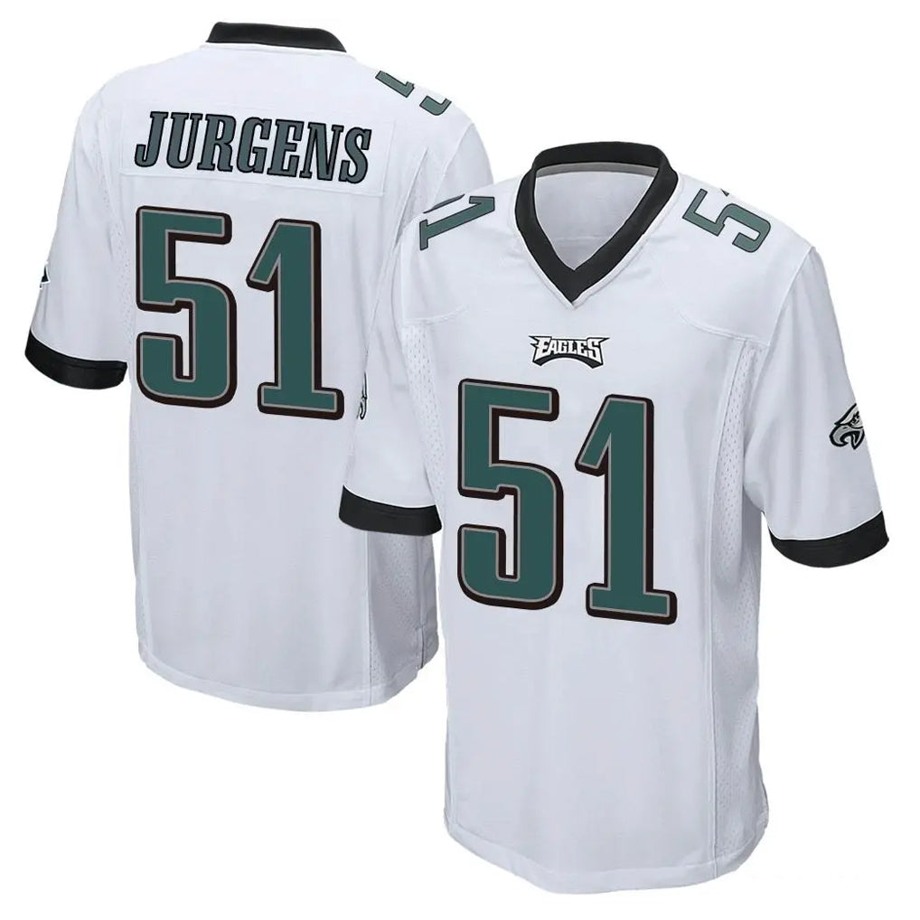 Jdoa P.Eagles #51 Cam Jurgens Player White Home Game Stitched Jerseys