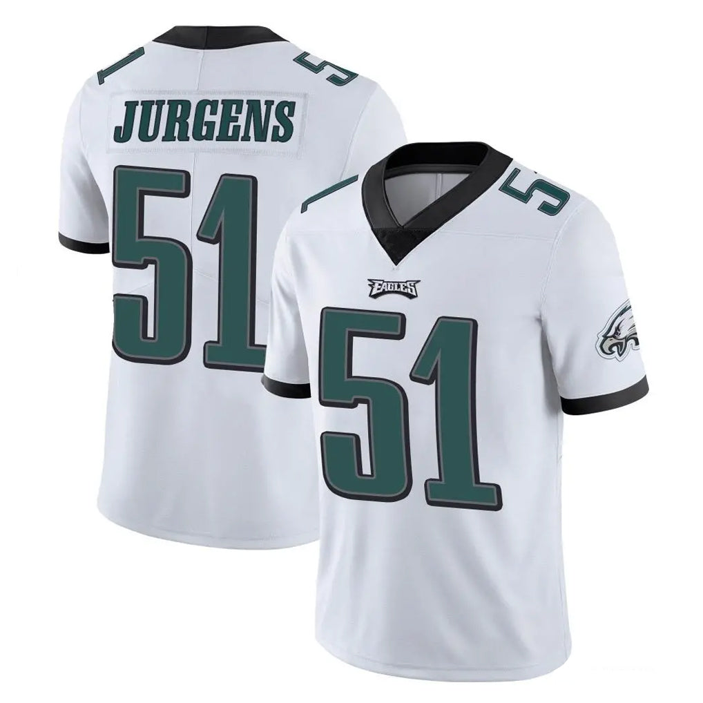 Jdoa P.Eagles #51 Cam Jurgens Player White Limited Vapor Untouchable Home Game Stitched Jerseys