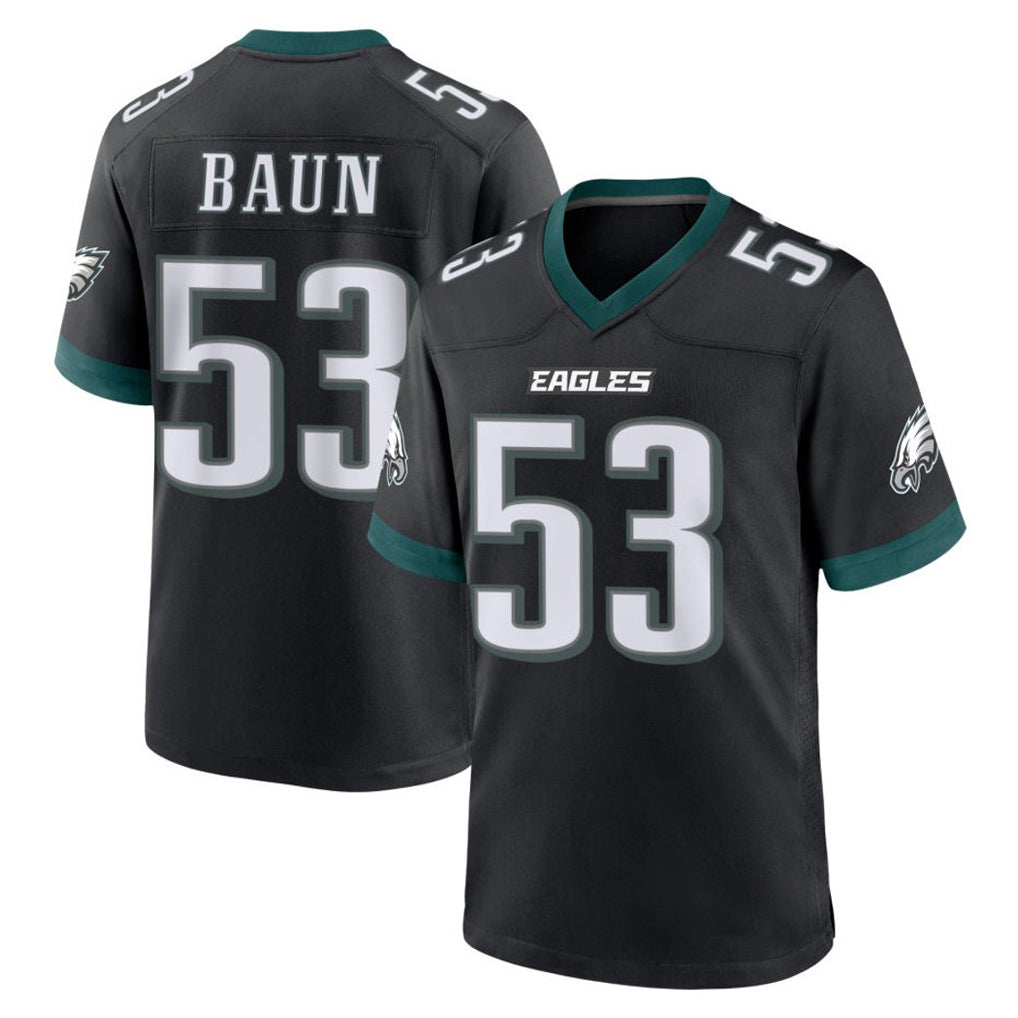 Jdoa P.Eagles #53 Zack Baun Player Black Game Home Stitched Jerseys