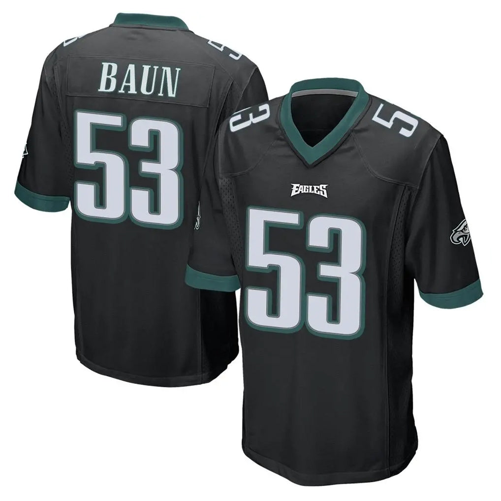Jdoa P.Eagles #53 Zack Baun Player Black Home Game Stitched Jerseys