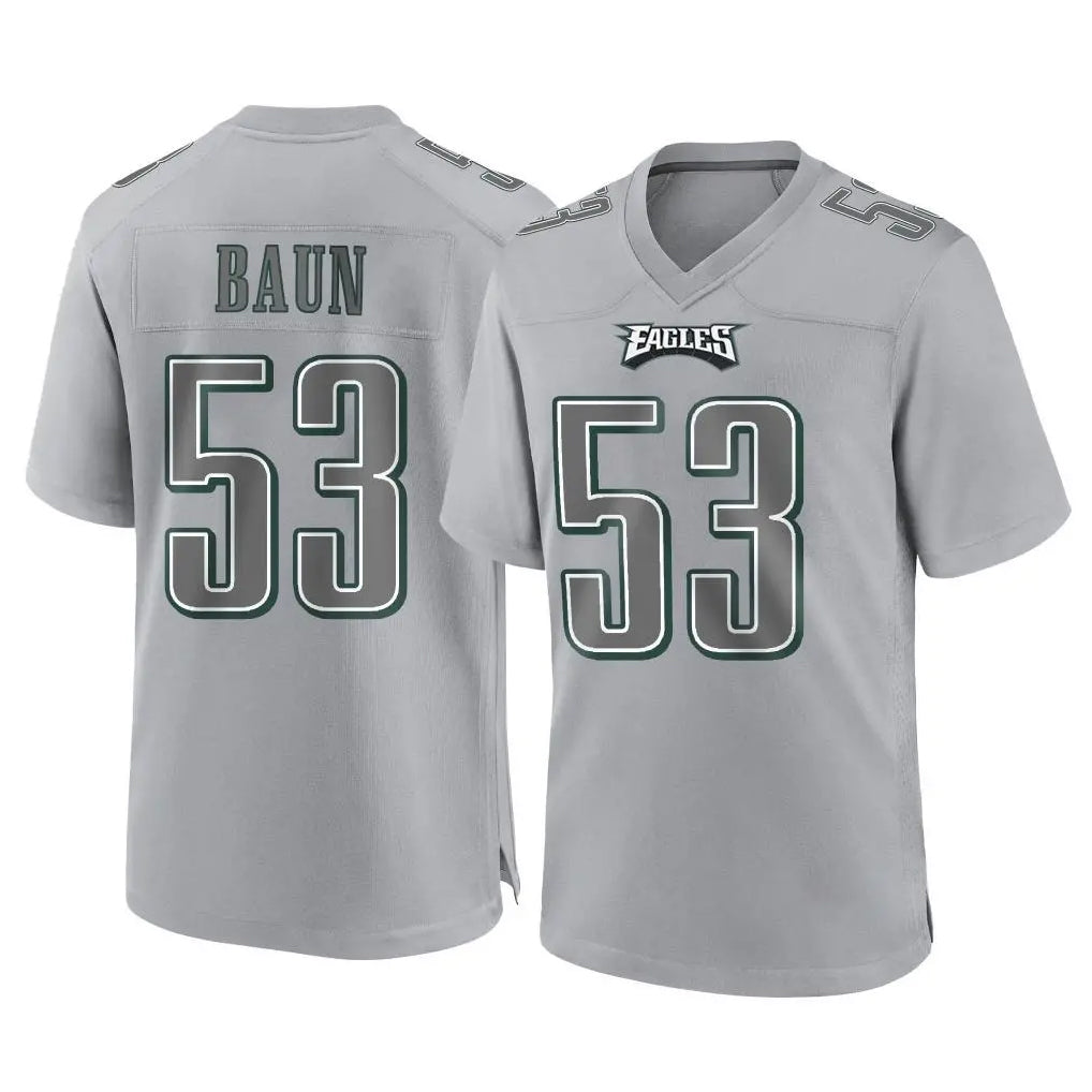 Jdoa P.Eagles #53 Zack Baun Player Gray Atmosphere Fashion Home Game Stitched Jerseys