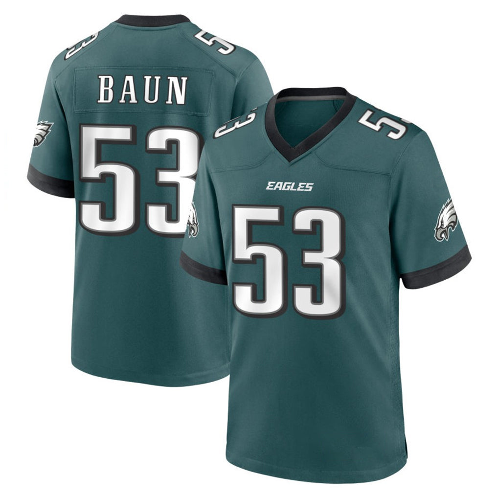 Jdoa P.Eagles #53 Zack Baun Player Green Home Game Stitched Jerseys