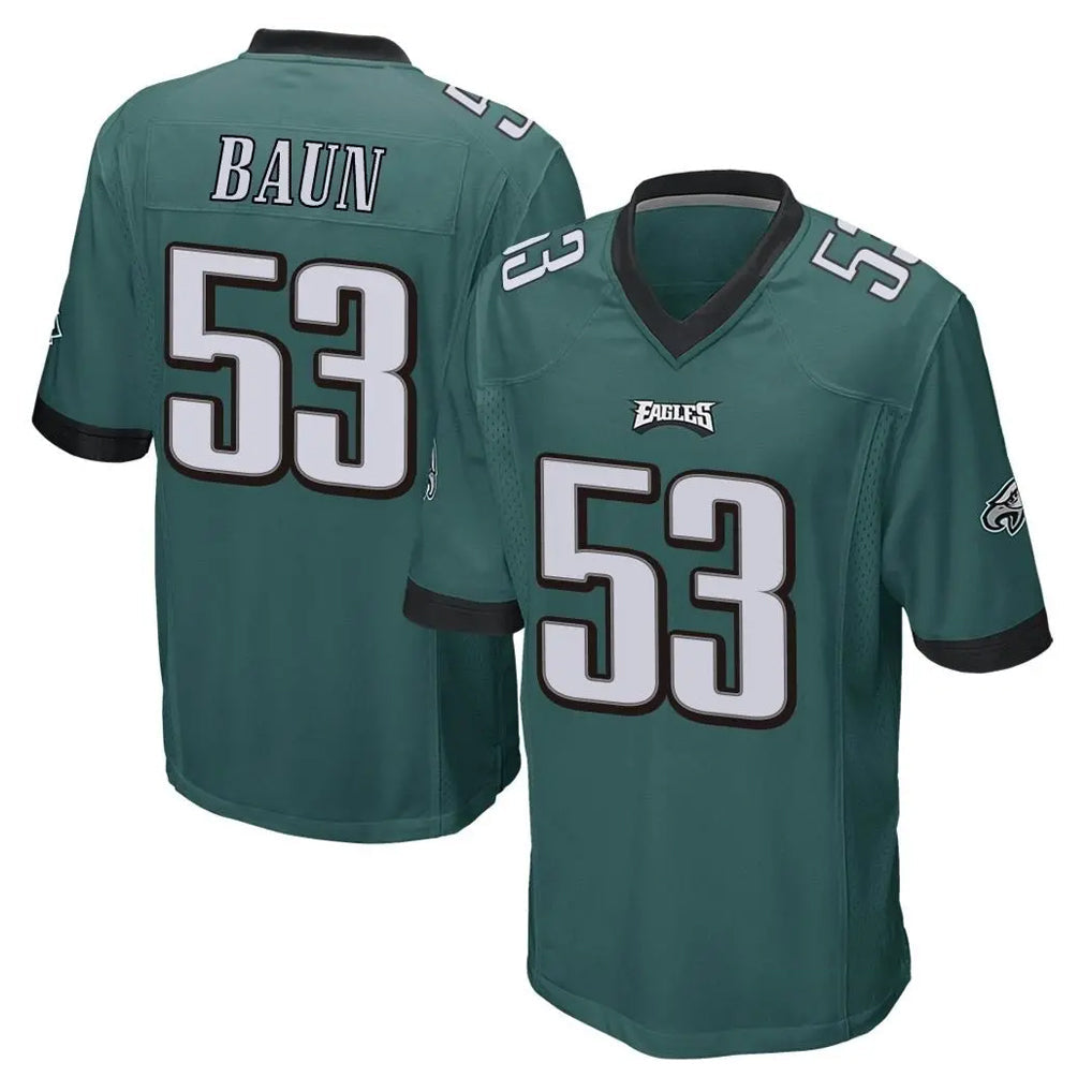 Jdoa P.Eagles #53 Zack Baun Player Team Color Green Home Game Stitched Jerseys