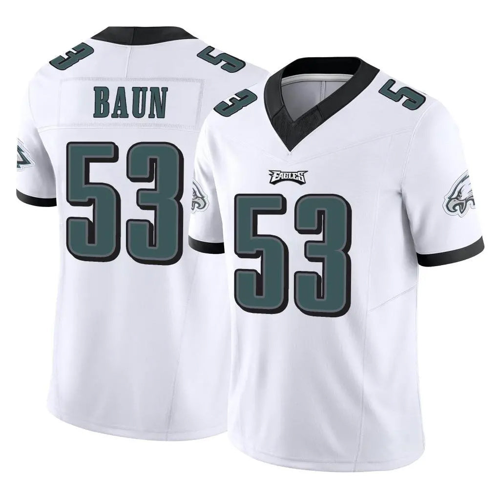 Jdoa P.Eagles #53 Zack Baun Player White Limited Vapor F.U.S.E. Home Game Stitched Jerseys