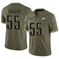 Jdoa P.Eagles #55 Brandon Graham Player Salute To Service Olive Stitched Jerseys
