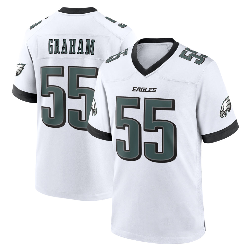 Jdoa P.Eagles #55 Brandon Graham Player White Home Game Stitched Jerseys