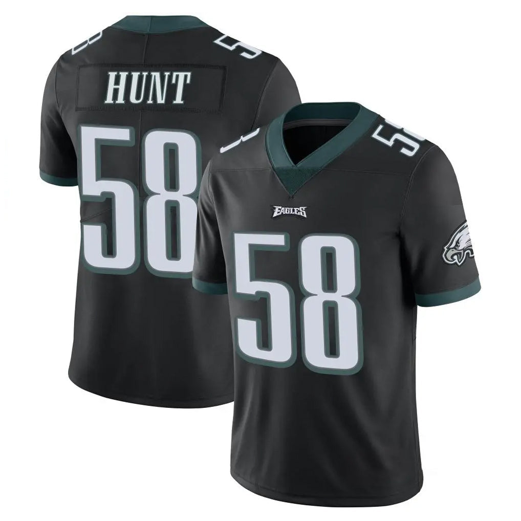 Jdoa P.Eagles #58 Jalyx Hunt Player Black Limited Vapor Untouchable Home Game Stitched Jerseys