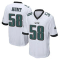 Jdoa P.Eagles #58 Jalyx Hunt Player White Home Game Stitched Jerseys