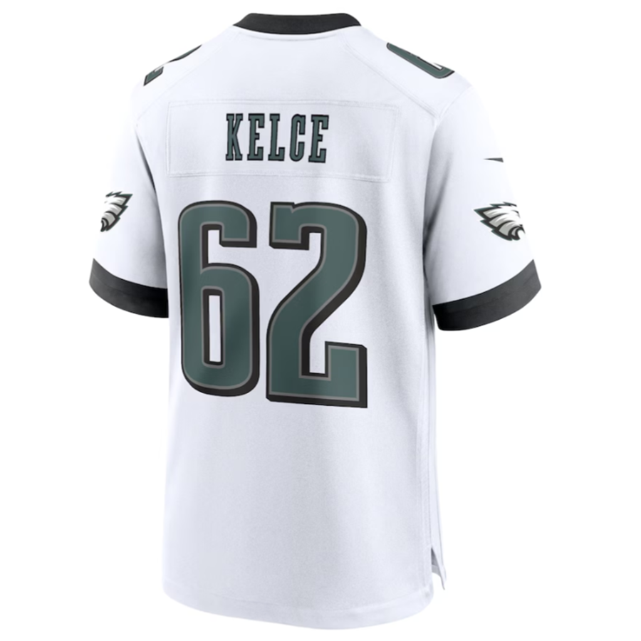 Jdoa P.Eagles #62 Jason Kelce White White Game Jersey Stitched American Stitched Jersey