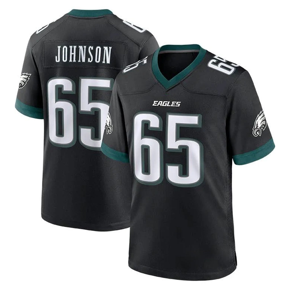 Jdoa P.Eagles #65 Lane Johnson Player Black Game Home Stitched Jerseys